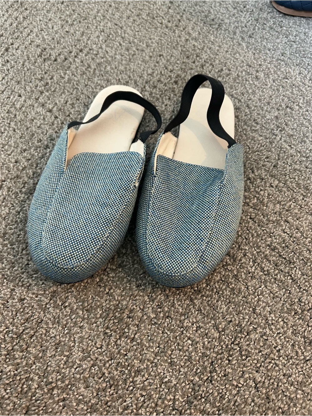 Kids Blue Slip-On Slingback Shoes